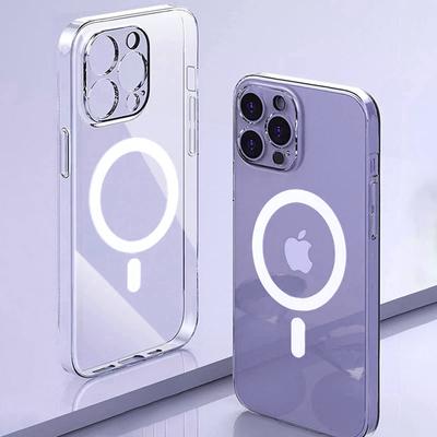 Transparent For Magsafe Magnetic Silicone Case For iPhone 15 14 11 Pro Max XS XR 7 8 Plus Wireless Charging Cover