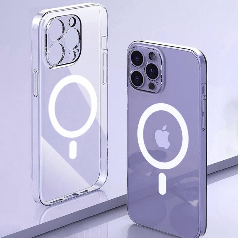 Transparent For Magsafe Magnetic Silicone Case For iPhone 15 14 13 12 11 Pro Max XS XR 7 8 Plus Wireless Charging Cover