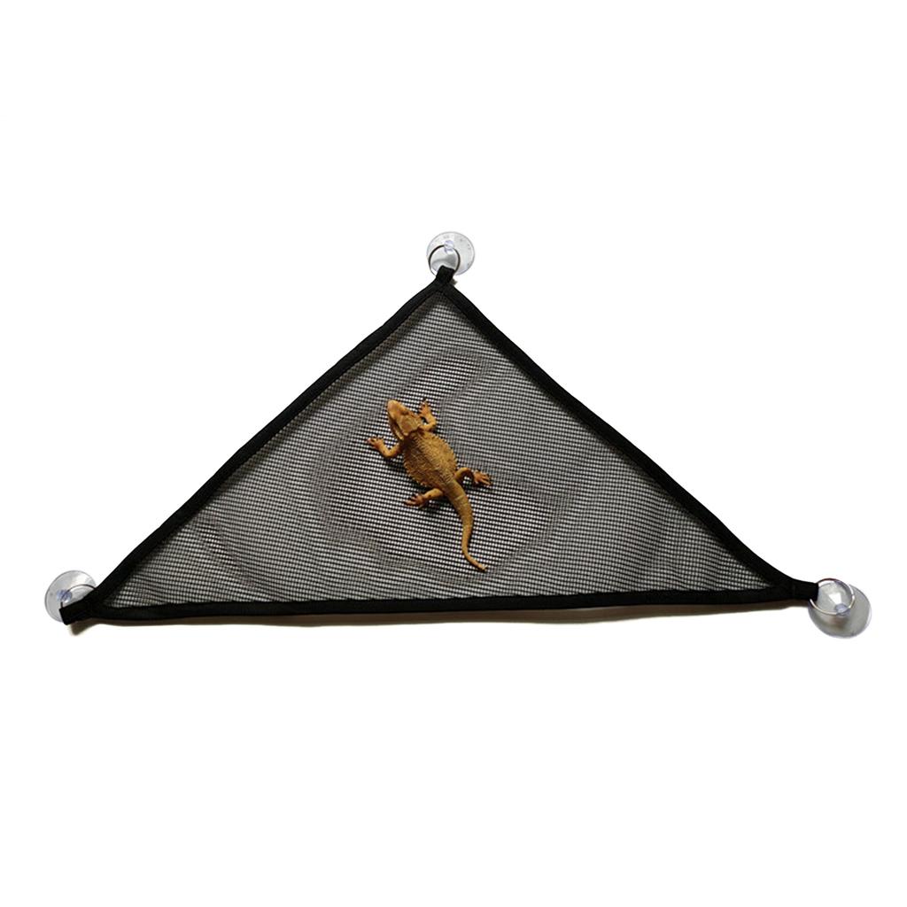 Reptile Hammocks Lizards Hammock Bearded Dragons Triangular Hanging- Net Hammock Lounger Bed Accessories