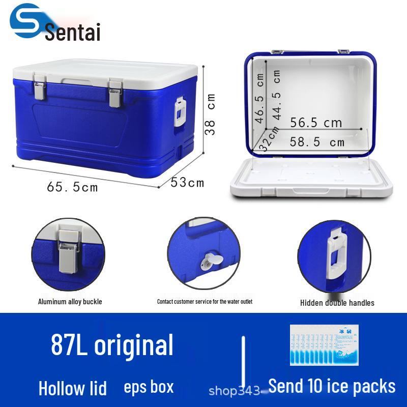 Sen Tai 87L Insulated Box Refrigerator for Outdoor, School, and Vehicle Use - Ideal for Ice Cream, Camping, and Takeaway Deliveries.