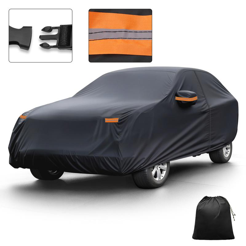 Motoforti Car Cover for Hyundai Tucson 210D-PU Outdoor Full Car Cover All Weather with Door Zipper