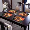 4pcs Sunset Elephant Pattern Design Placemat - Non-Slip Heat Resistant Table Mat, Suitable for Restaurant Kitchen Decoration And Outdoor Party