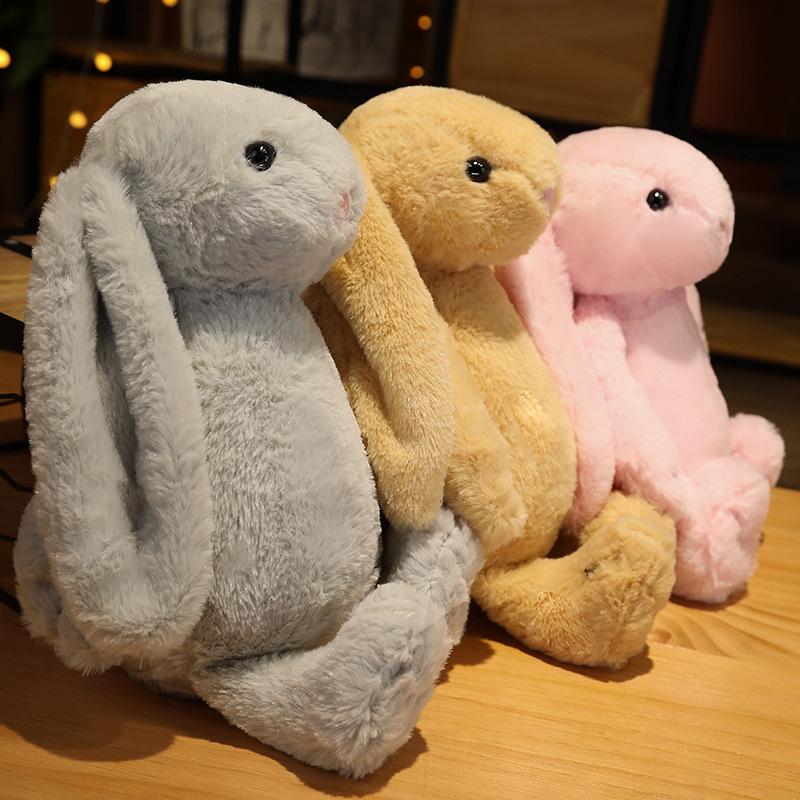 Timido Coniglio Bonnie Carino Coniglio dalle Orecchie Pendenti Delicato sulla Pelle Morbido Peluche Giocattolo Compagno Rilassante per Bambini Regalo Bambola di Pezza