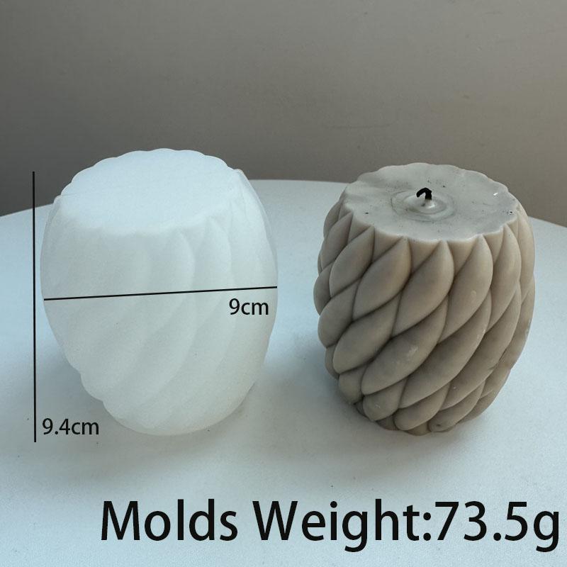 Lumânare în formă de bilă cu șurub, formă de silicon, dungi rotative, formă pentru săpun parfumat, DIY, torsiuni ondulate, geometrie, forme din rășină pentru ciment, decor pentru casă