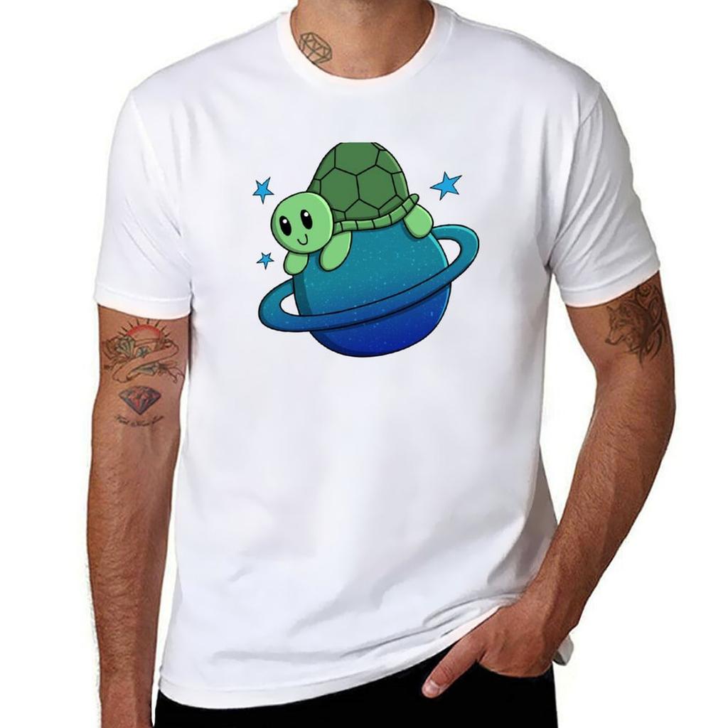 Cute Neptune Turtle Tshirt T Shirts For Man Slim Fit Tshirt