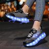 Girs LED Leuchtende Rollschuhe Vierrad-Skates Herren- und Kinder-Rollschuhe LED-Lichtschuhe