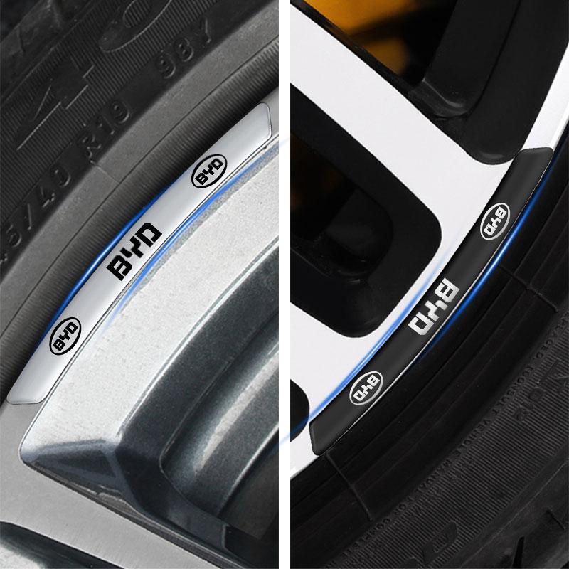 Aluminum Car Badge Emblem Wheel Hub Rims Decor 3D Stickers For BYD F3 S6 F0 Tang I3 S7 G3 E5 E2 E1 E3 E9 D1 S8 E6 L3 Song Qing