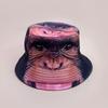 Front And Back Wearing Spoof Hip Hop Animal Print Bucket Hat Men And Women Sunshade Funny Personality Bucket Hat