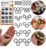 Set of 50 universal oil-resistant rubber O-rings