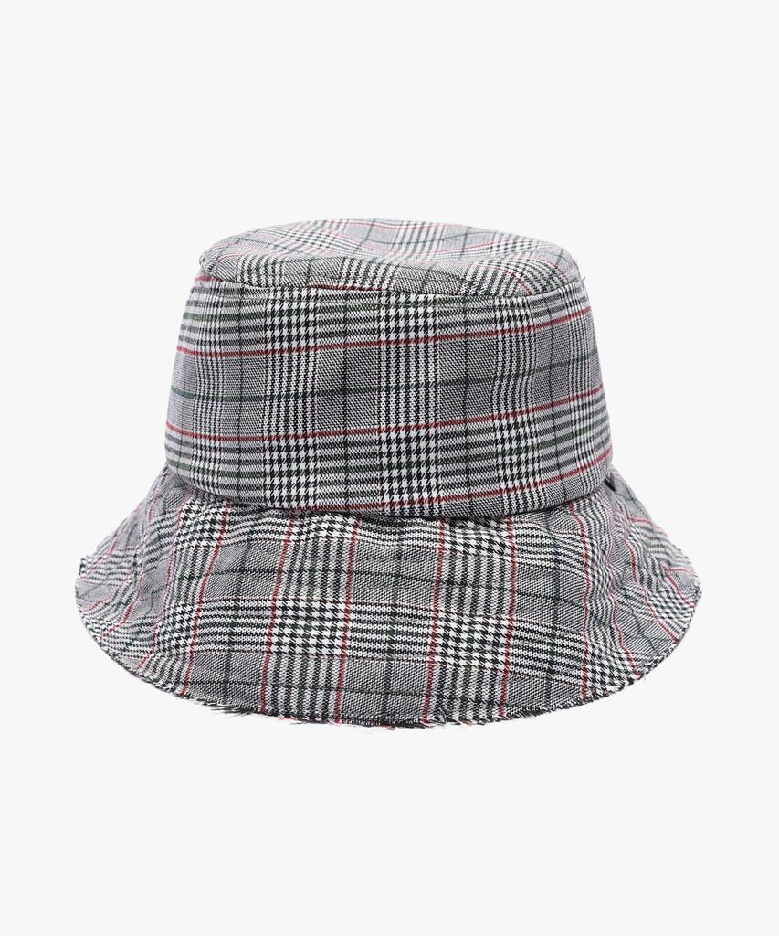 PEACE MAKER Glen Check Bucket (Grey)