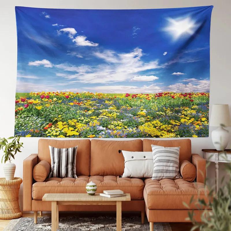 Pink Purple Cloud Scenery Tapestry Office Living Room Tapestry Home Wall Decoration Tapestry