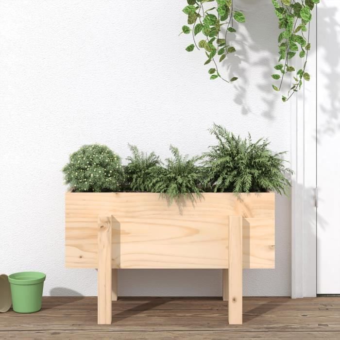 VidaXL Jardinière 62x30x38 cm bois massif de pin 825177