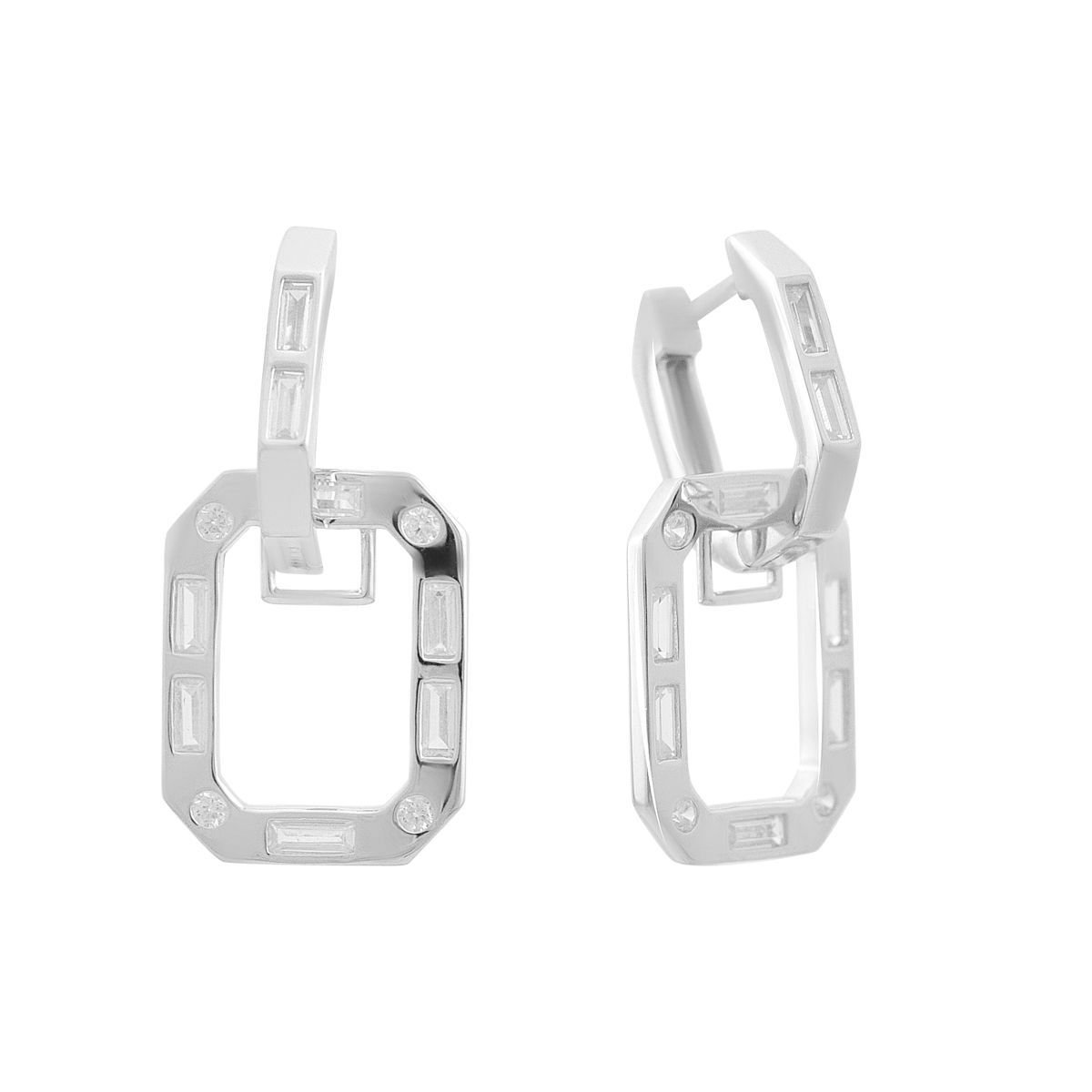 

Silver earrings with cubic zirkonia (2175346) білий
