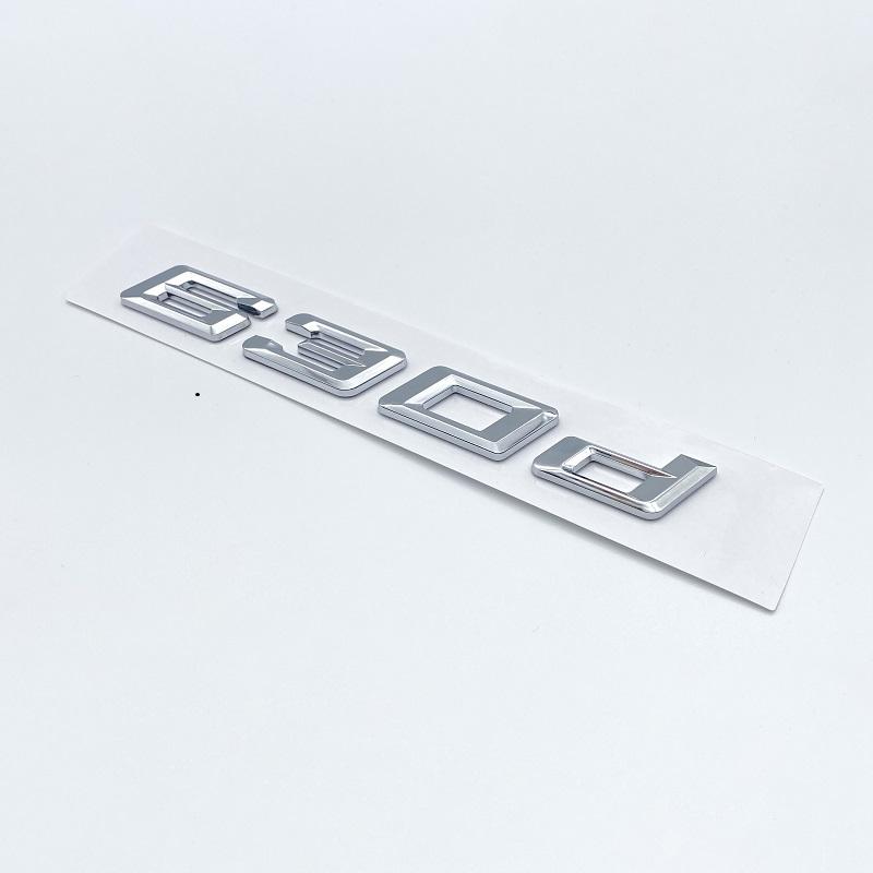 Chrom Silber GT 630i 630d 640i 640d XDrive SDrive ABS Zahlen Buchstaben Emblem für BMW 6er Reihe E63 E64 F06 F12 F13 G32