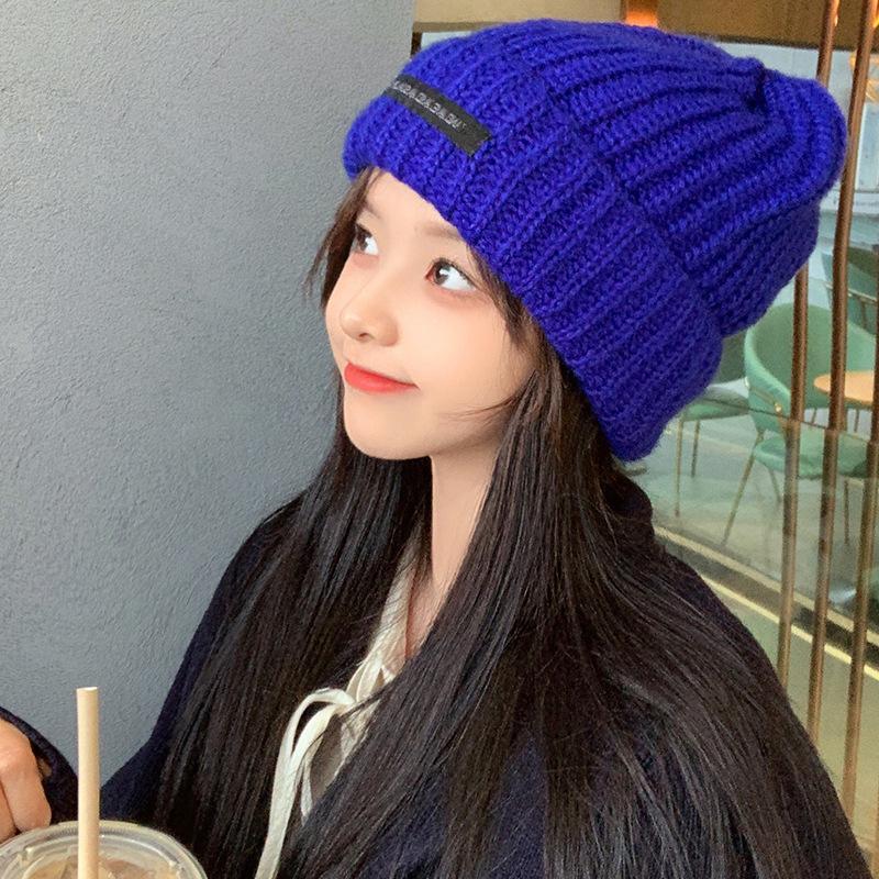 

Шапка Жіноча осінь/зима Нова модна універсальна в язана шапка на великій голові з маленьким обличчям і тепла в язана шапка корейського видання Cold Hat one size