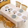 Toalha de Mesa Impermeável e Resistente a Óleo Estilo Chinês PVC Espessado Pano de Mesa de Jantar Anti Escaldante Retangular Oval Tapete de Mesa de Centro Fácil de Limpar