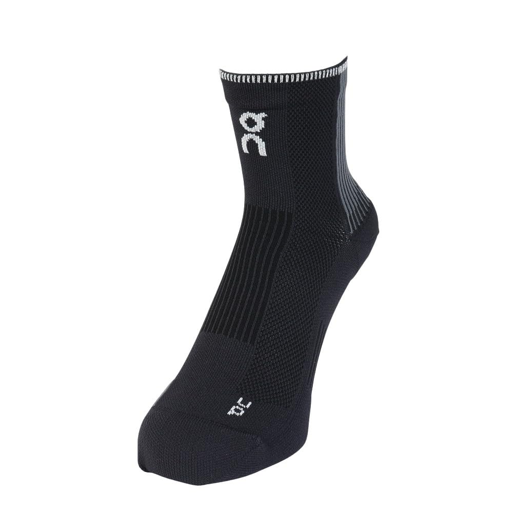 On Performance Run Sock Mid Black