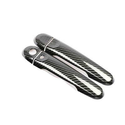 For Nissan JUKE 2010- Luxurious Chrome Carbon Fiber Door Handle Covers Accessories Stickers Car Styling  Car