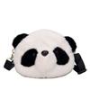 New Soft Fluffy Panda Crossbody Bag Lightweight Cartoon Coin Purse Fabric Adjustable Straps Phone Bag Women's Accessories