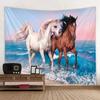 Elk Crane Pentium Horse Print Wall Hippie Tapestry Polyester Fabric Home Decor Wall Rug Carpets Hanging Big Couch Blanket