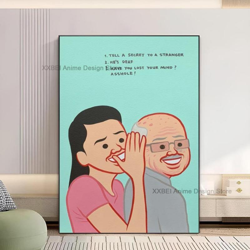 1ks Moderní Joan Cornella Humor Citáty Plakát Samolepka Ložnice Pracovna Nástěnné Umění Závěsný Obraz Dekorace Vysoce Kvalitní Tištěný Materiál