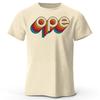 Retro Rainbow Gradient Ope Letter Print Mens Pure Cotton Short Sleeved Comfortable Fashionable Soft Loose Sports Tshirt Top