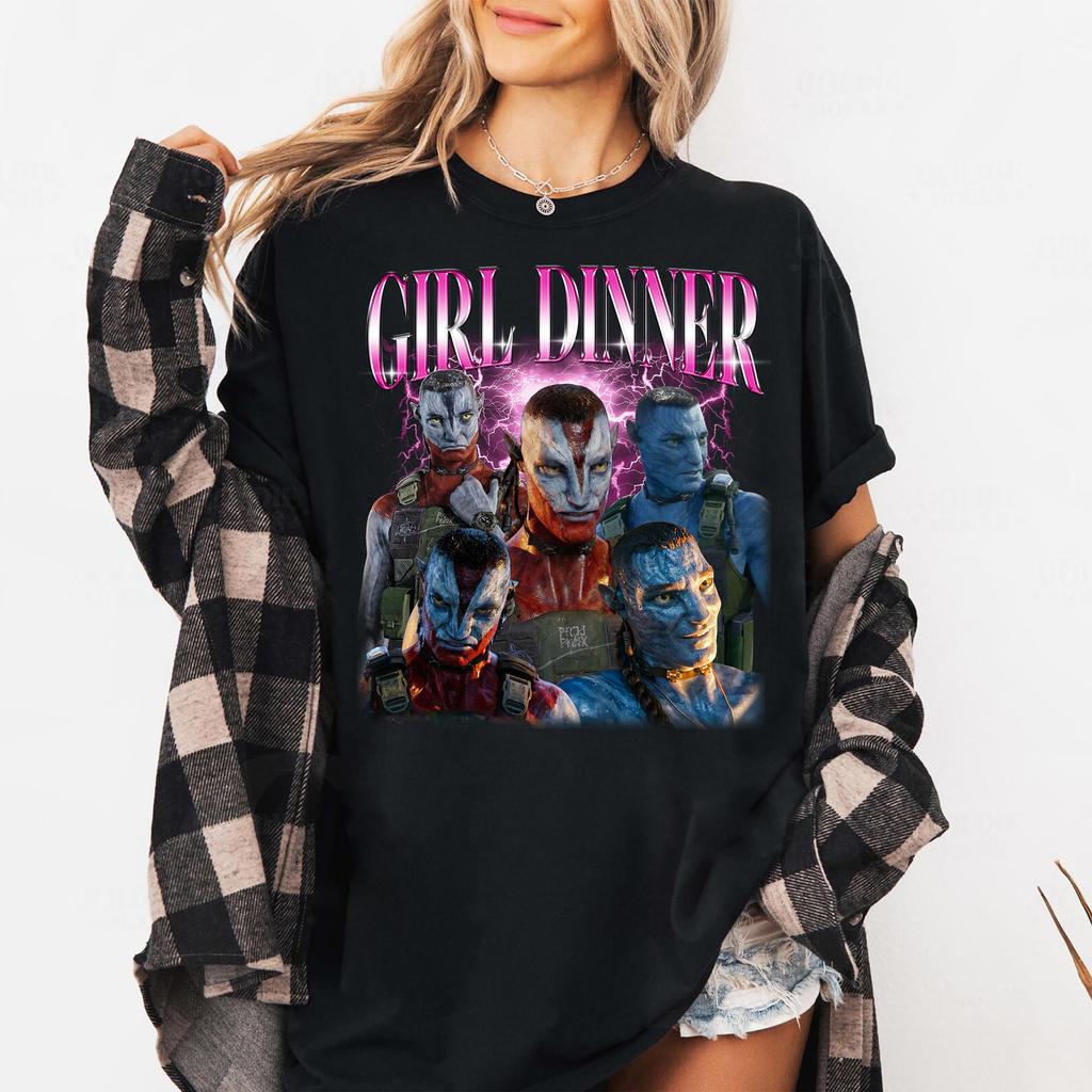 Avatar Fire and Ash Miles Quaritch Girl Dinner Shirt Avatar Tee Movie Summer Unisexs and Womens Tshirt Top