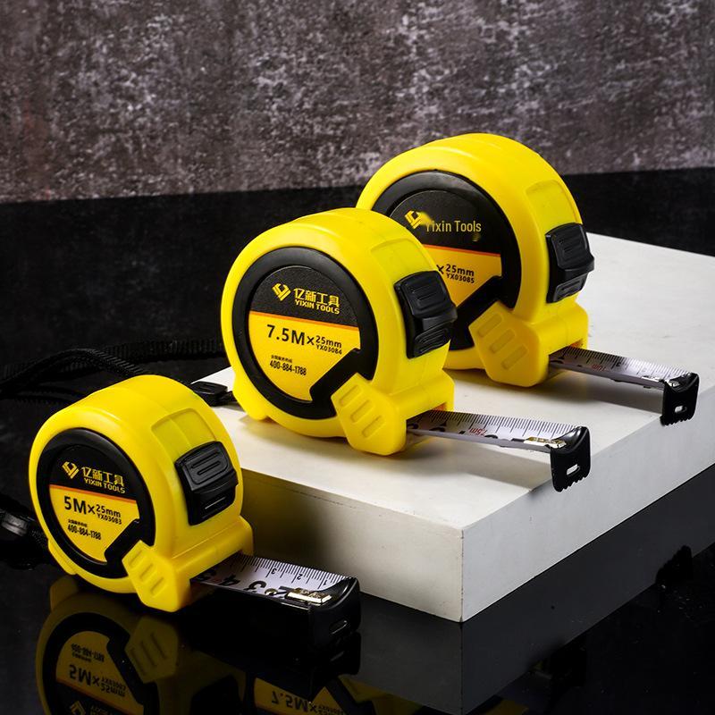 Durable 5m Steel Tape Measure - Thickened, Hardened, Wear & Drop-Resistant, Auto-Lock, Compact, with 10m Option.