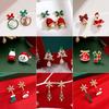 2 Pairs Fashion Christmas Snowman Christmas Earrings Fine Jewelry Christmas Tree Asymmetric Earrings Cute Gifts Drop Earrings
