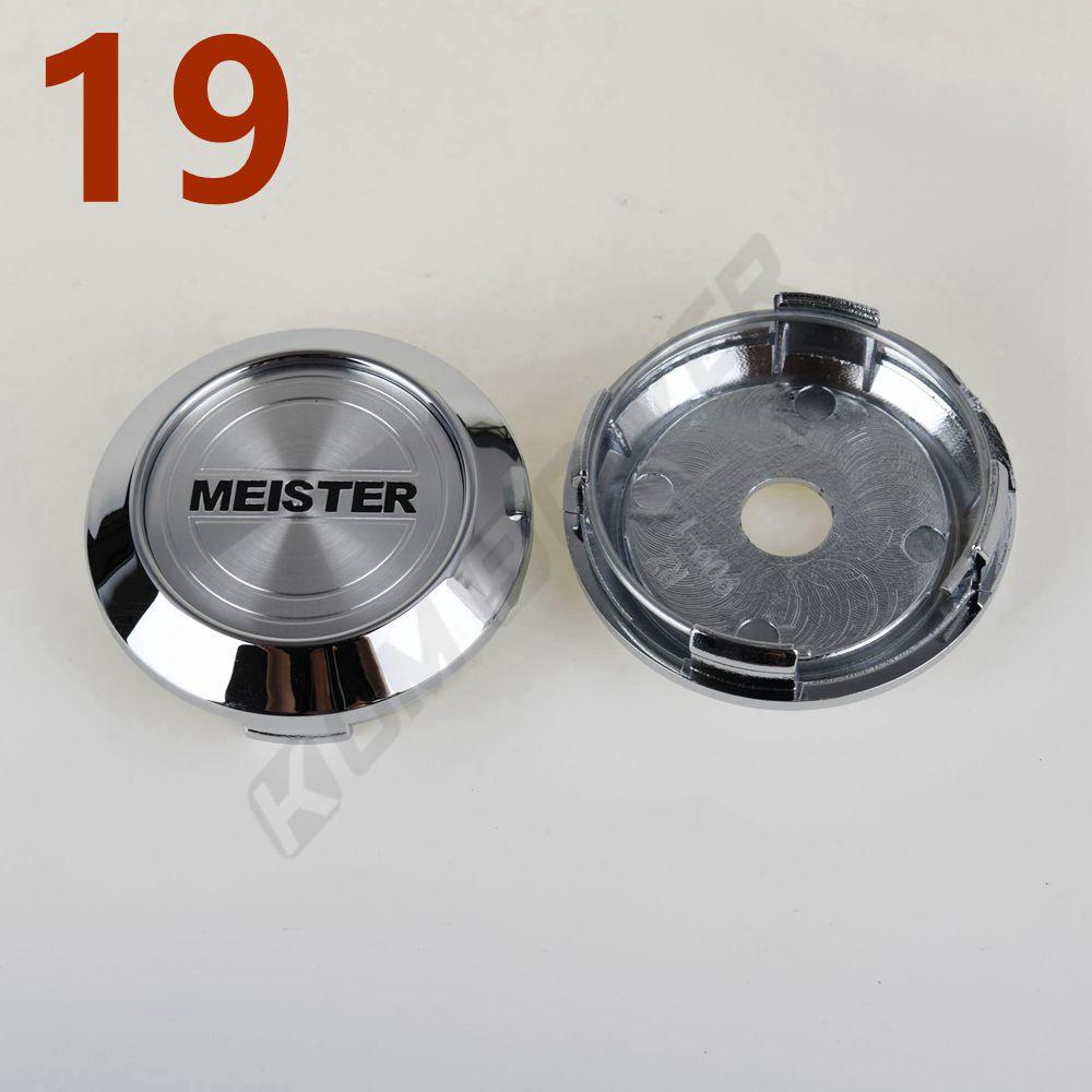 4PCS OD 64MM / ID 60MM Sport Rim Center Wheel Cap WORK EMOTION MEISTER VS Emblem Sticker Wheel Cover Hub Cap Silver & Black