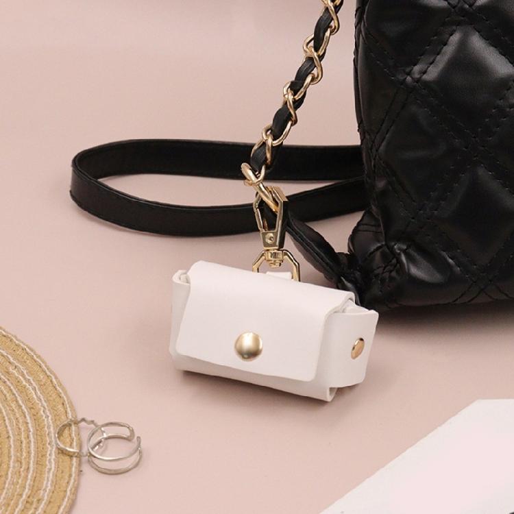Unique PU Leather Rings Pouches for Proposal Portable Miniature Wedding Band Storage Case with Dog Collar Feature