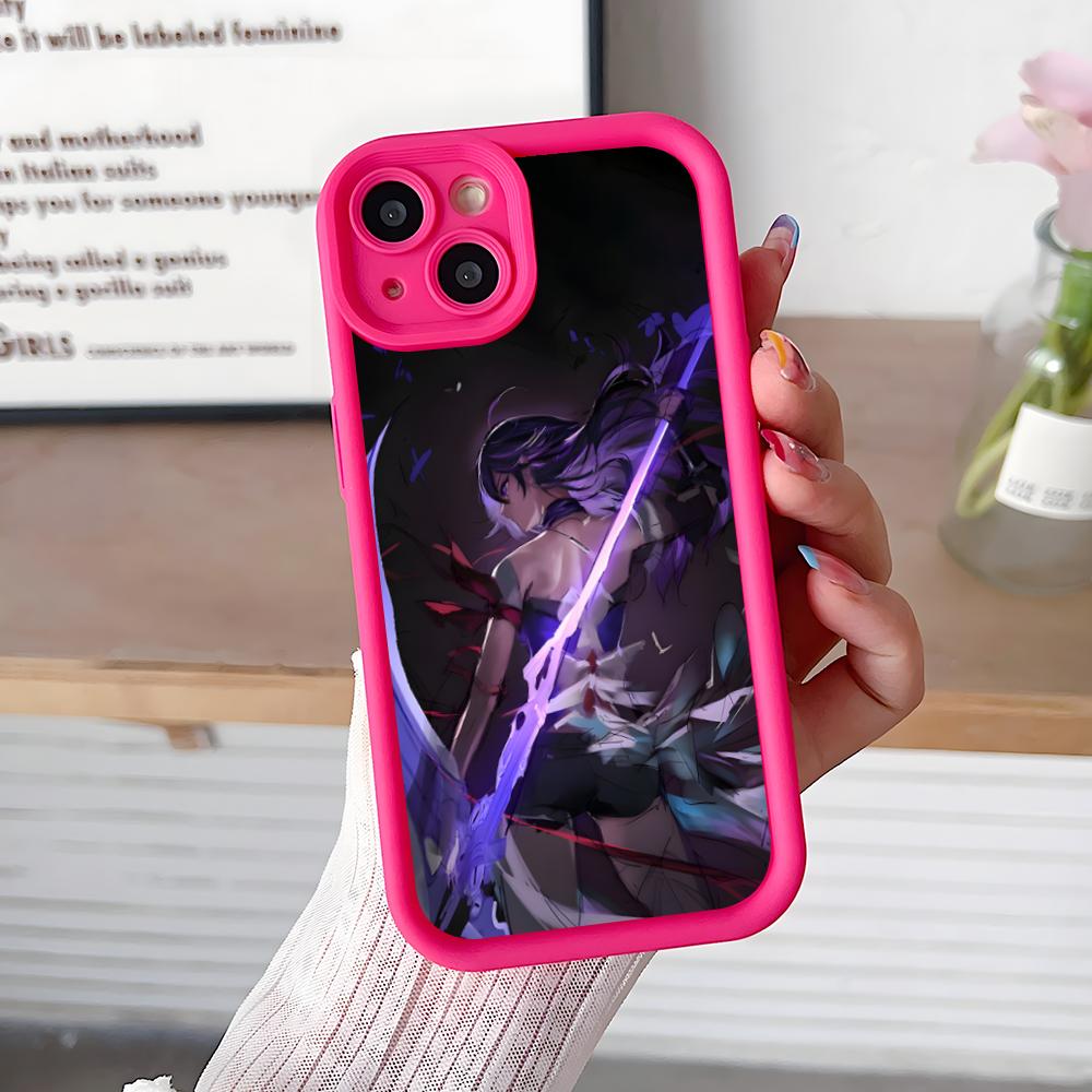 HSR Acheron Thicken TPU Mobile Phone Case for iPhone 17 16 15 14 13 12 11 Air Pro Max Plus Colorful Cover