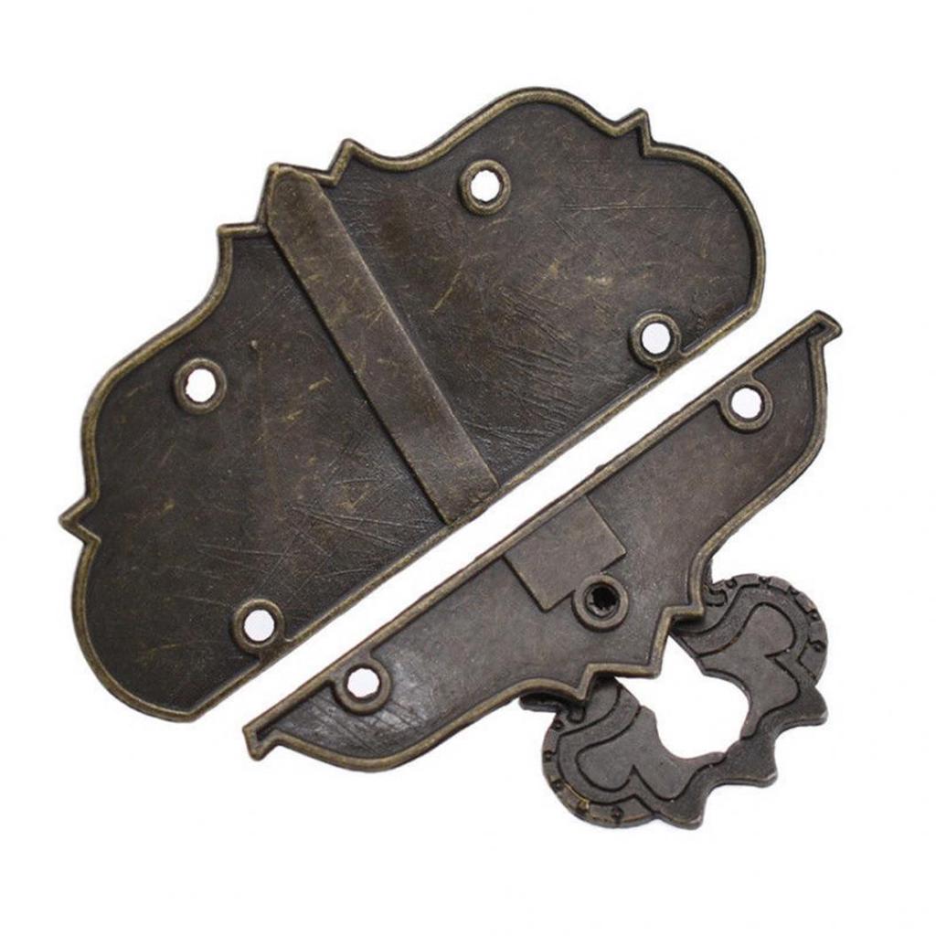 1ks Vintage starožitné dřevěné pouzdro Šperky Dárková krabička Dekor Hasp Západka Háček Hardware