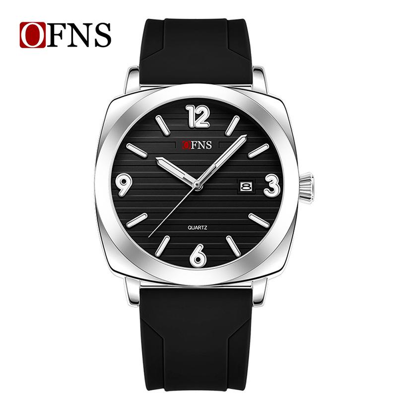 OFNS Men s Luminous Alloy Quartz Watch - Waterproof with Single Calendar.