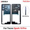 Housing Middle Frame Battery Cover For Tecno Spark 11 Pro Blue White Rear Door Back Case with Camera lens