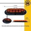 6" Oval Amber LED Trailer Tail Light Surface Mount 10 LED Waterproof Stop B