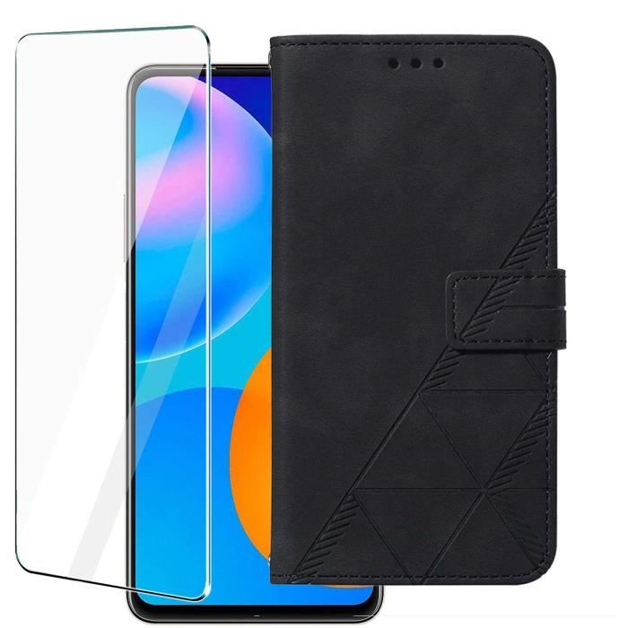 Verre trempé+Pour Samsung Galaxy S20 FE-S20 FE lite 6.5",Housse PU Cuir Portefeuille étui à rabat Housse - noir