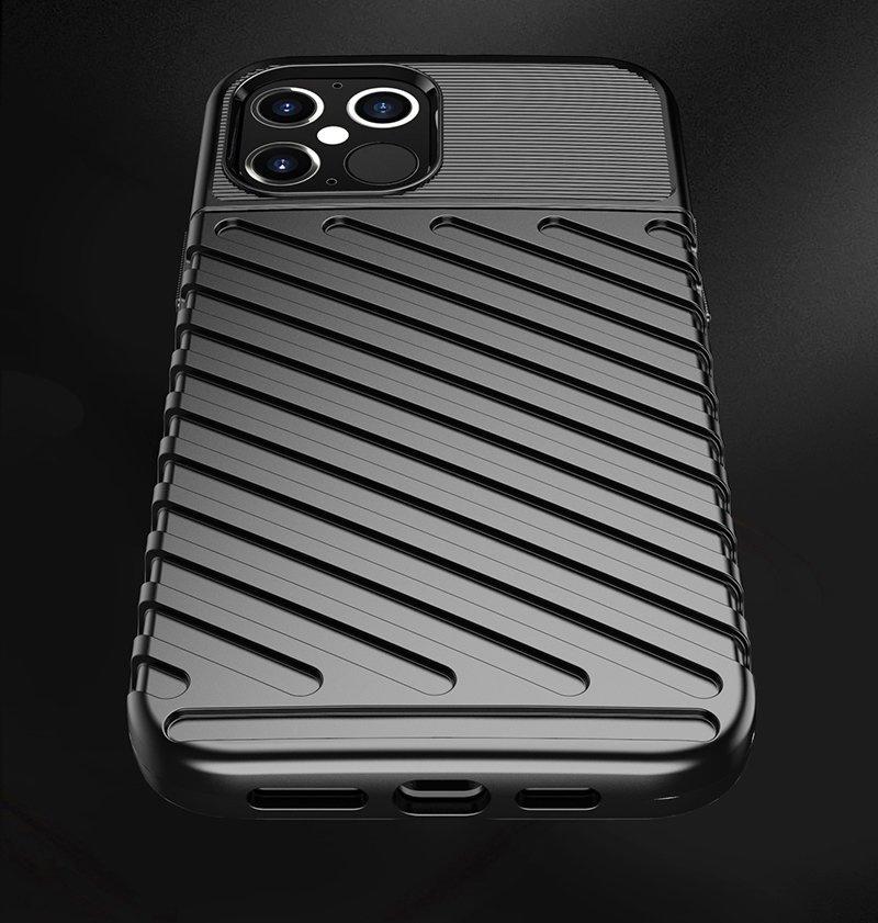 Thunder Case Elastyczne Pancerne Etui Pokrowiec Iphone 12 Pro Max Czarny