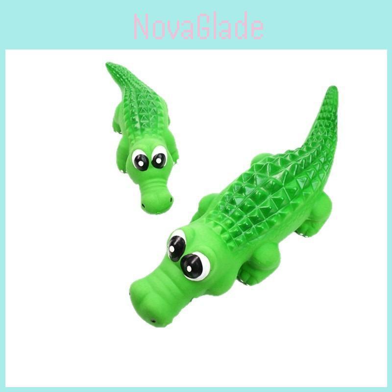 Latex Dog Sound Toy With Chew Resistant Crocodile Design For Active Pets
