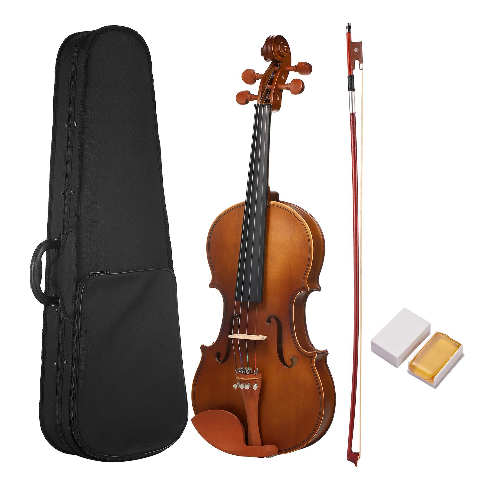 

Полноразмерная акустическая скрипка 4/4, верхняя дека из ели, клен, задняя дека, прокрутка и накладка на гриф с футляром для переноски, смычок Pattern 1