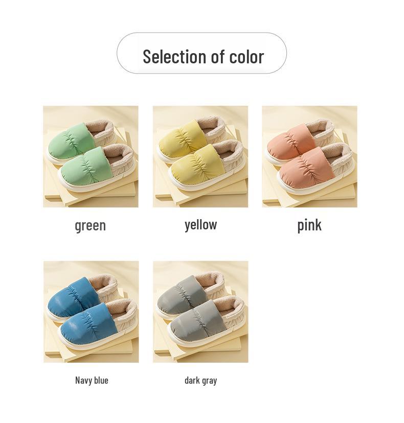 Women's Winter Indoor/Outdoor Cotton Slippers - Closed Heel, Thick Sole, Warm and Cozy