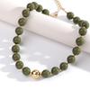 New Resin Round Beaded Chain Necklaces Bracelets for Women Man Statement Marbling Color Acrylic Choker Handmade Jewelry Gift
