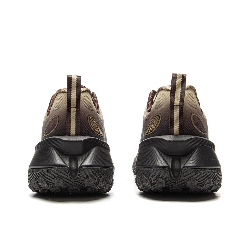 Li Ning Youxia CRC Fashion Trend Shock Absorption Support Rebound Low Top Casual Shoes Unisex Casual Shoes Yellow Brown AZGV087-3