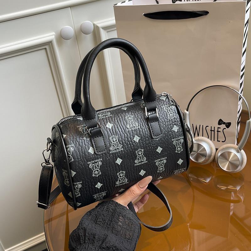 New niche design retro Boston bag women's trend handbag versatile fashion shoulder messenger bag