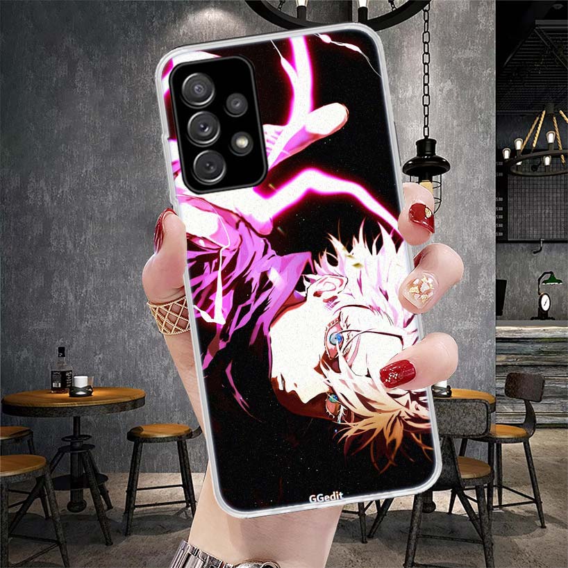 JujuKaisen Gojo Satoru Phone Case For Samsung Galaxy A12 A22 A32 A52 A72 A02S A51 A50S A71 A70 A31 A20S Note 20 Ultra S10 A10S G