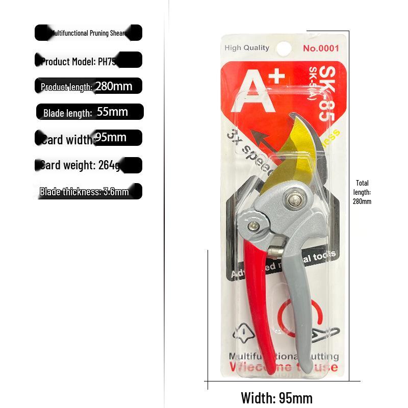 SK85 Steel Multi-functional Pruning Shears for Thick Branches and Fruit Trees - Garden Scissors and Tools