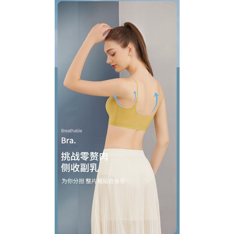 Womens Seamless No Underwire Ultra Thin Breathable Comfortable Large Bust Vest Style Bra