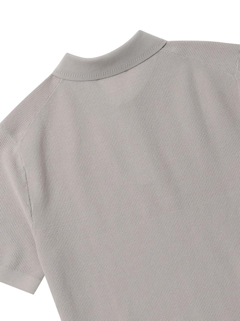 OLZEN Men'S Knitted Collared Short Sleeve Tee_Zog3Et1371Lbe
