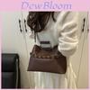 Womens Pu Small Square Handbag With Magnetic Closure For Daily Commuting And Street Style Fashion