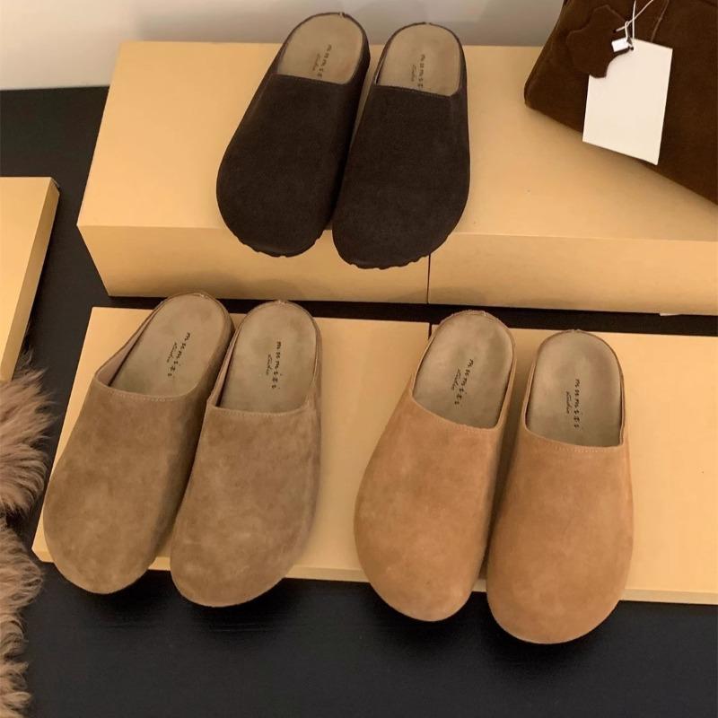 A New Style of Retro Shoes for Women, Thick-soled, Headband, Half-slippers, and A Pair of Slippers for The Lazy